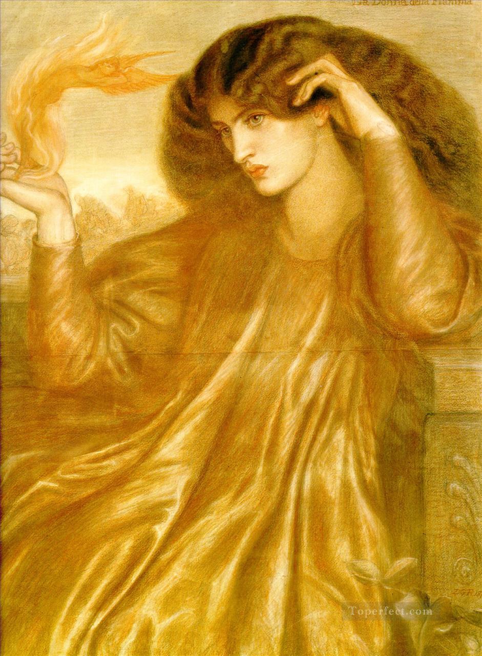 La Donna della Fiamma Pre Raphaelite Brotherhood Dante Gabriel Rossetti Oil Paintings
